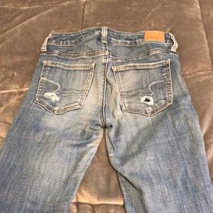 American eagle skinny jeans with patches
